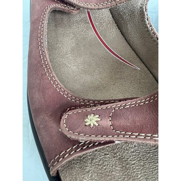 KLOGS Pink Brown Harbor Adjustable Wedge Slip Resistant Comfort Sandals Size 9.5 - Picture 10 of 12